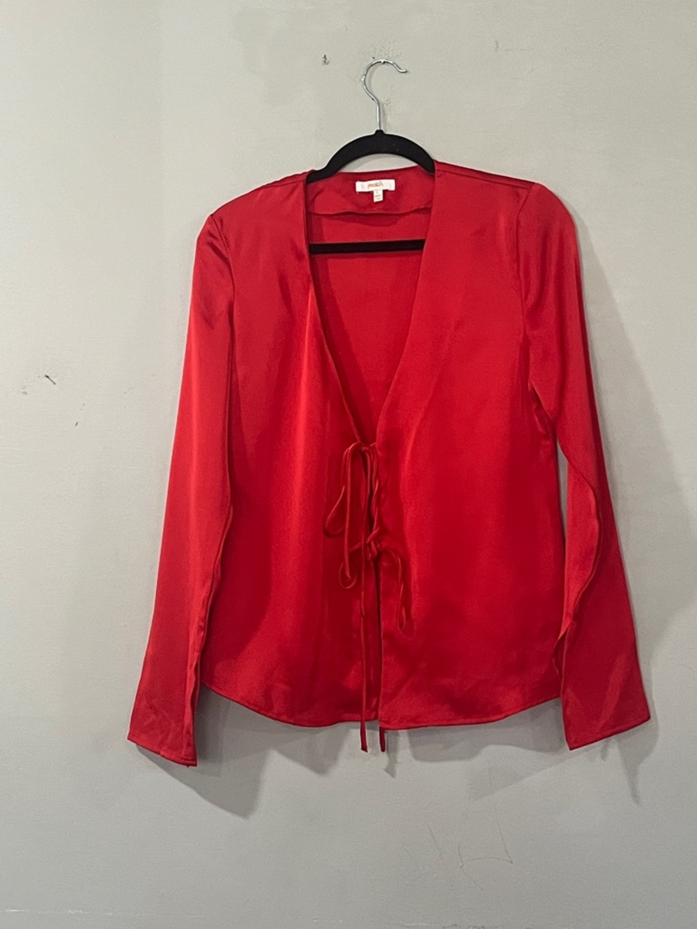 Peach Brand Red Satin Blouse